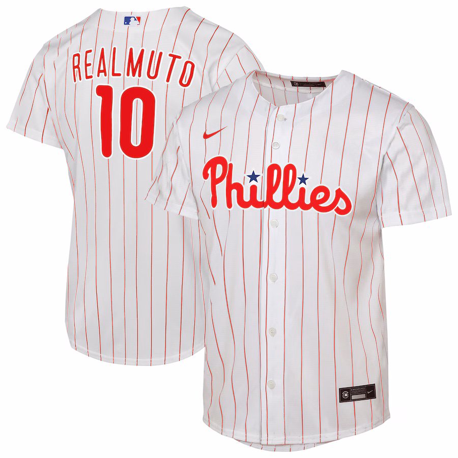 Youth Philadelphia Phillies J.T. Realmuto Nike White Home Replica Player Jersey - Jersey