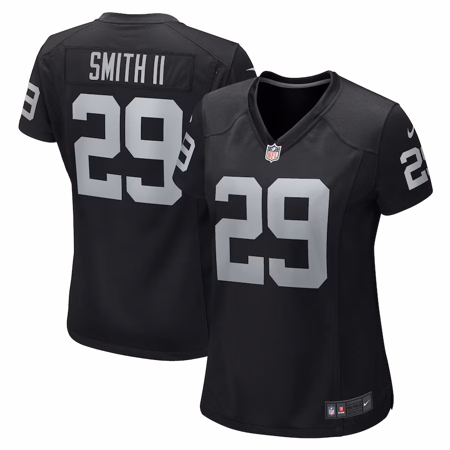 Women's Las Vegas Raiders Christopher Smith II Nike  Black Team Game Jersey - Jersey