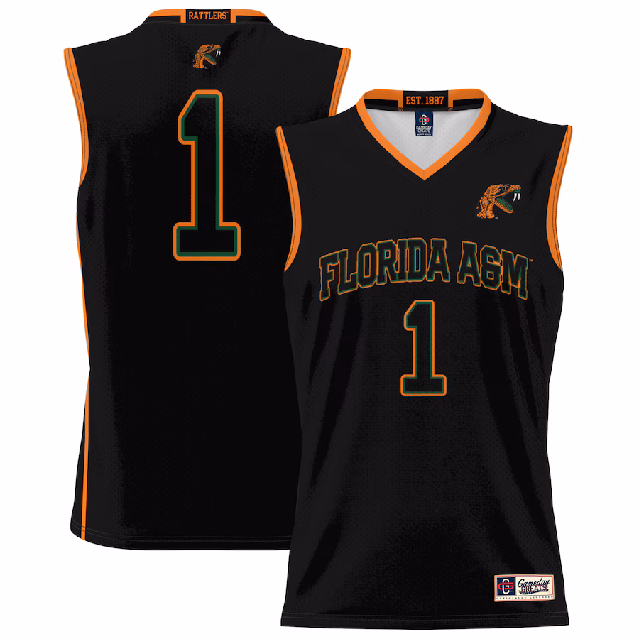 #1 Florida A&M Rattlers GameDay Greats Unisex Lightweight Basketball Jersey - Black - Jersey
