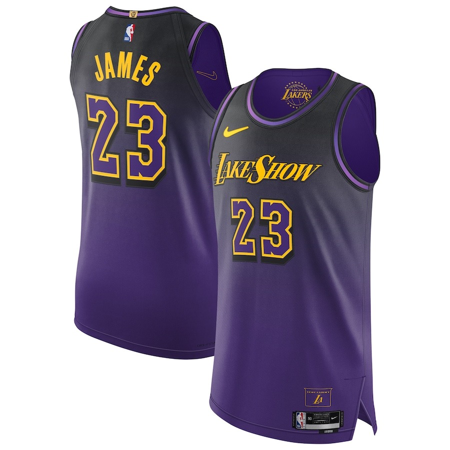 Men's Los Angeles Lakers LeBron James Nike Purple 2024/25 Authentic Player Jersey - City Edition - Jersey