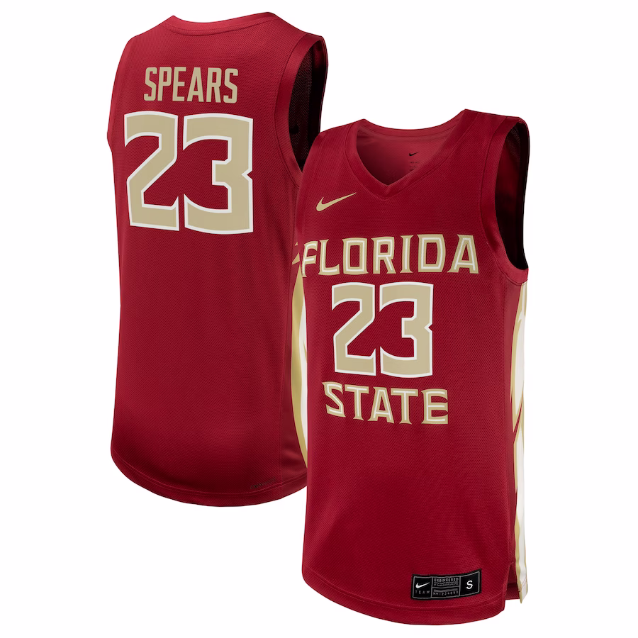 Primo Spears Florida State Seminoles Nike NIL Men's Basketball Replica Player Jersey - Garnet - Jersey