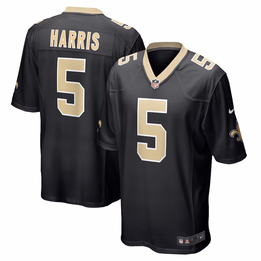 Men's New Orleans Saints Will Harris Nike Black Game Jersey - Jersey