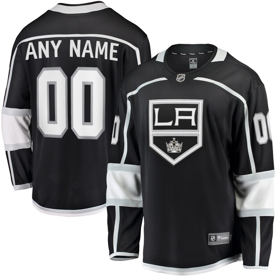 Men's Los Angeles Kings Fanatics Branded Black 2020/21 Home Breakaway Custom Jersey - Jersey