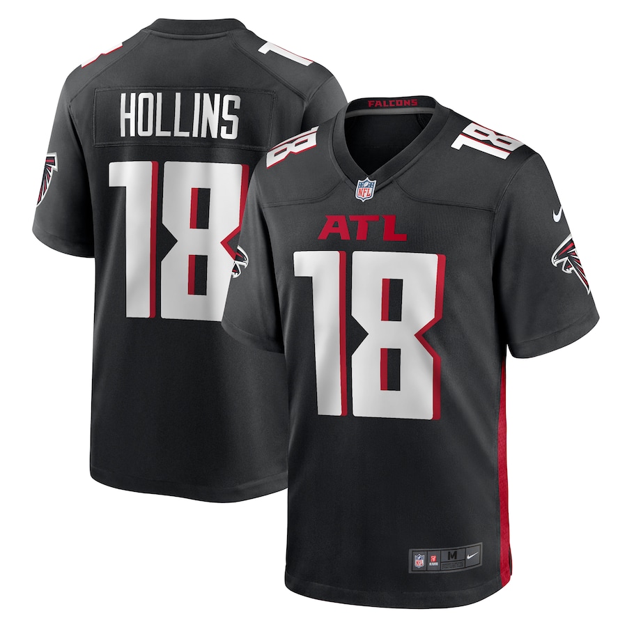 Men's Atlanta Falcons Mack Hollins Nike Black Game Player Jersey - Jersey