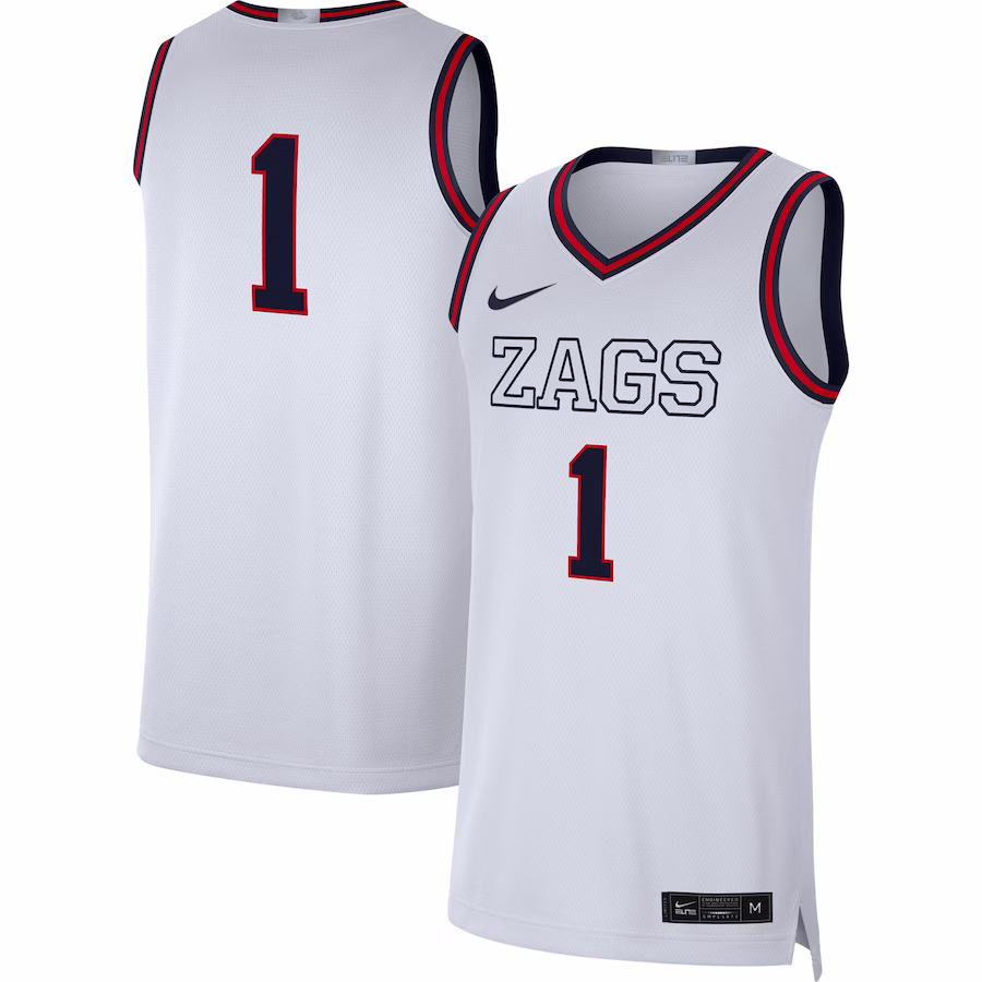 # Gonzaga Bulldogs Nike Limited Basketball Jersey - White - Jersey