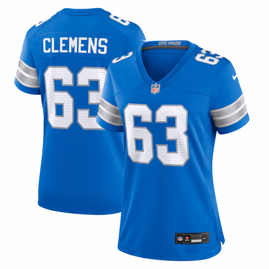 Women's Detroit Lions Duke Clemens Nike  Blue Game Jersey - Jersey