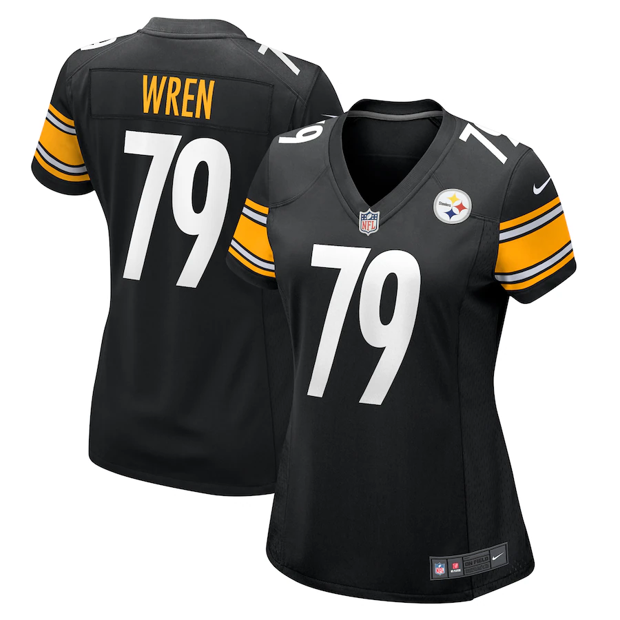 Women's Pittsburgh Steelers Renell Wren Nike  Black  Game Jersey - Jersey