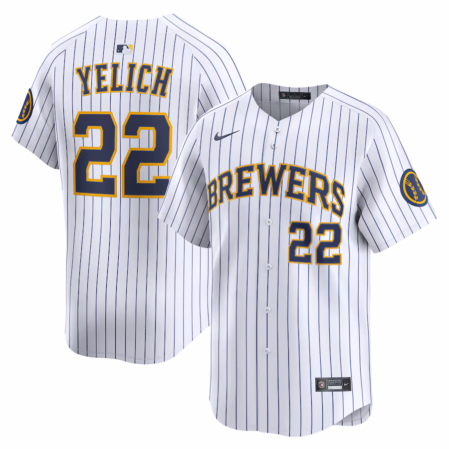 Men's Milwaukee Brewers Christian Yelich Nike White Alternate Limited Jersey - Jersey
