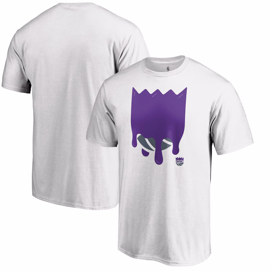 Men's Sacramento Kings White Nice Drip T-Shirt - Jersey