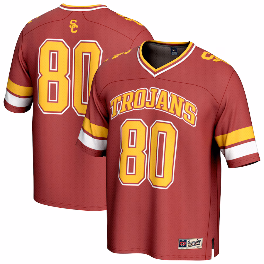 Youth GameDay Greats #80 Cardinal USC Trojans Lightweight Collegiate Football Fashion Jersey - Jersey