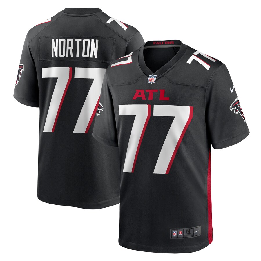 Men's Atlanta Falcons Storm Norton Nike  Black  Game Jersey - Jersey