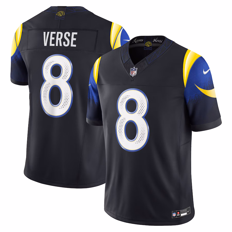 Men's Los Angeles Rams Jared Verse Nike Midnight Blue 2025 Rivalries Collection Limited Jersey - Jersey
