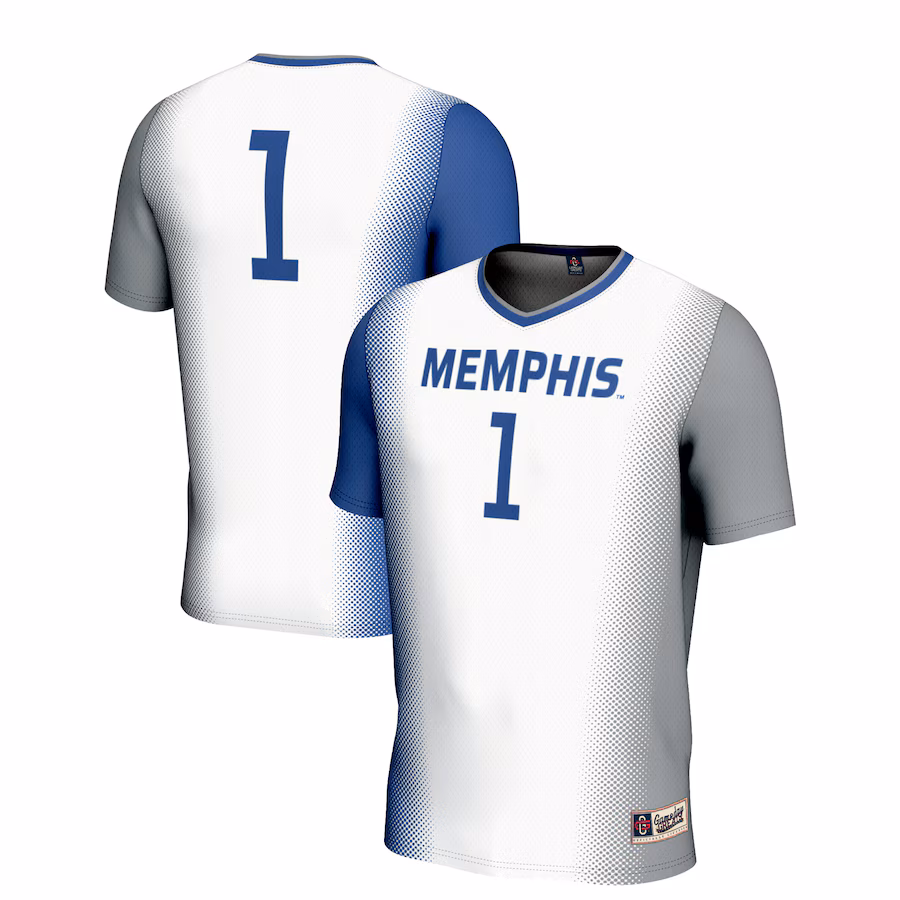 Unisex GameDay Greats #1 White Memphis Tigers  Lightweight Women's Soccer Jersey - Jersey
