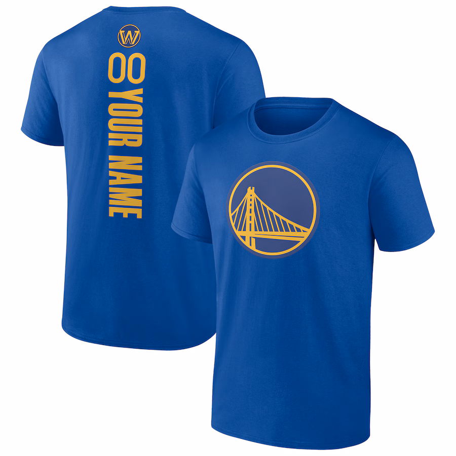 Men's Golden State Warriors Royal Personalized Playmaker Team T-Shirt - Jersey