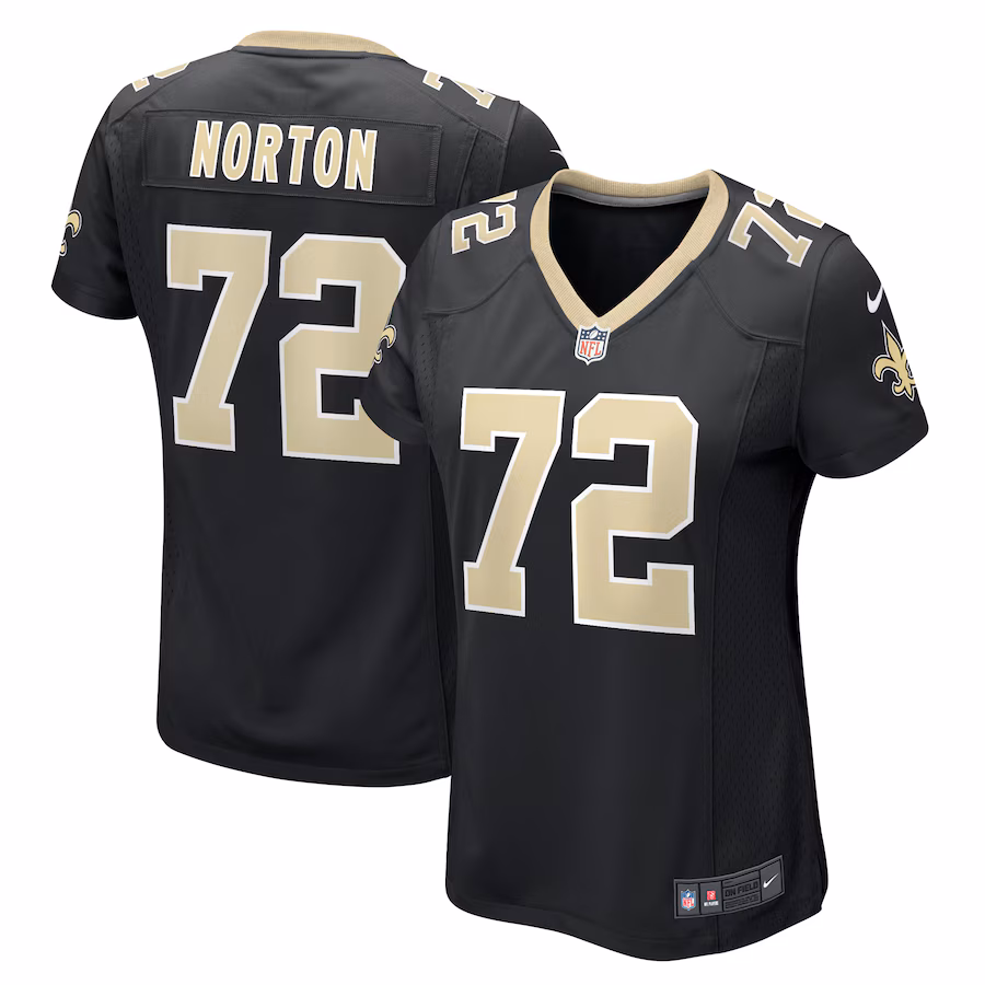 Women's New Orleans Saints Storm Norton Nike Black Game Jersey - Jersey