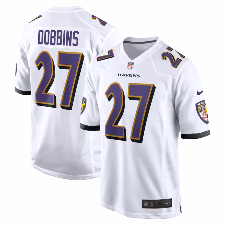 Men's Baltimore Ravens J.K. Dobbins Nike White Game Jersey - Jersey