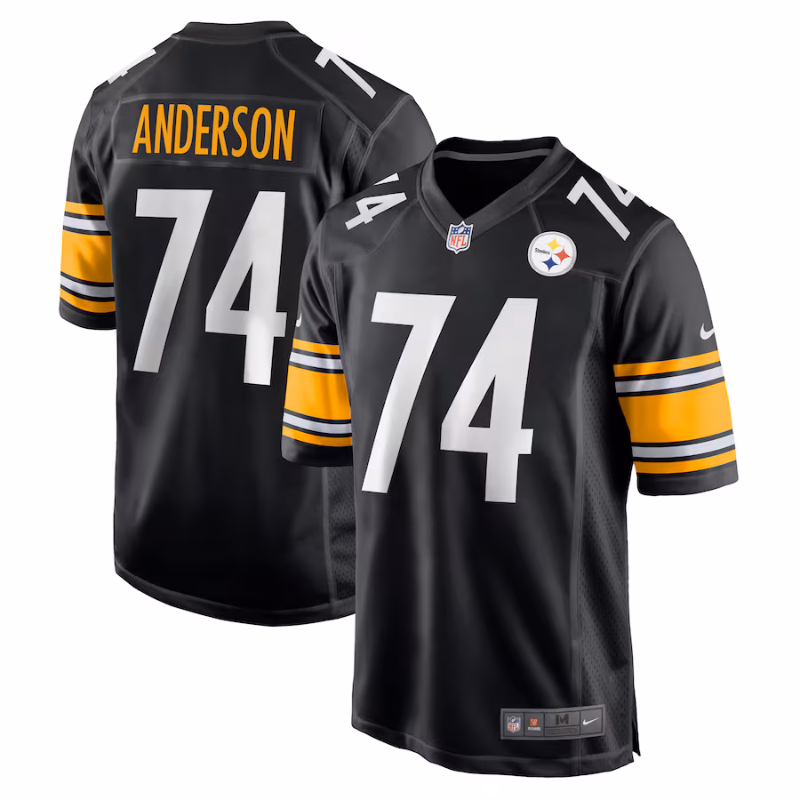 Men's Pittsburgh Steelers Spencer Anderson Nike  Black  Game Jersey - Jersey