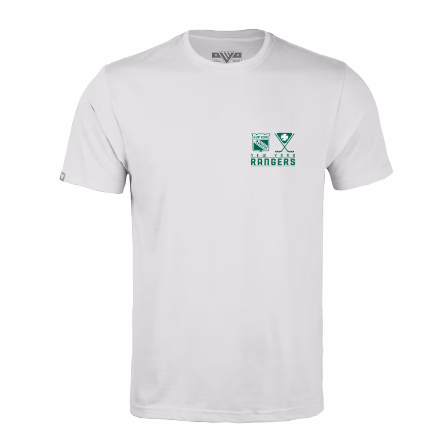 Men's New York Rangers Levelwear White St. Patrick's Day Richmond T-Shirt - Jersey