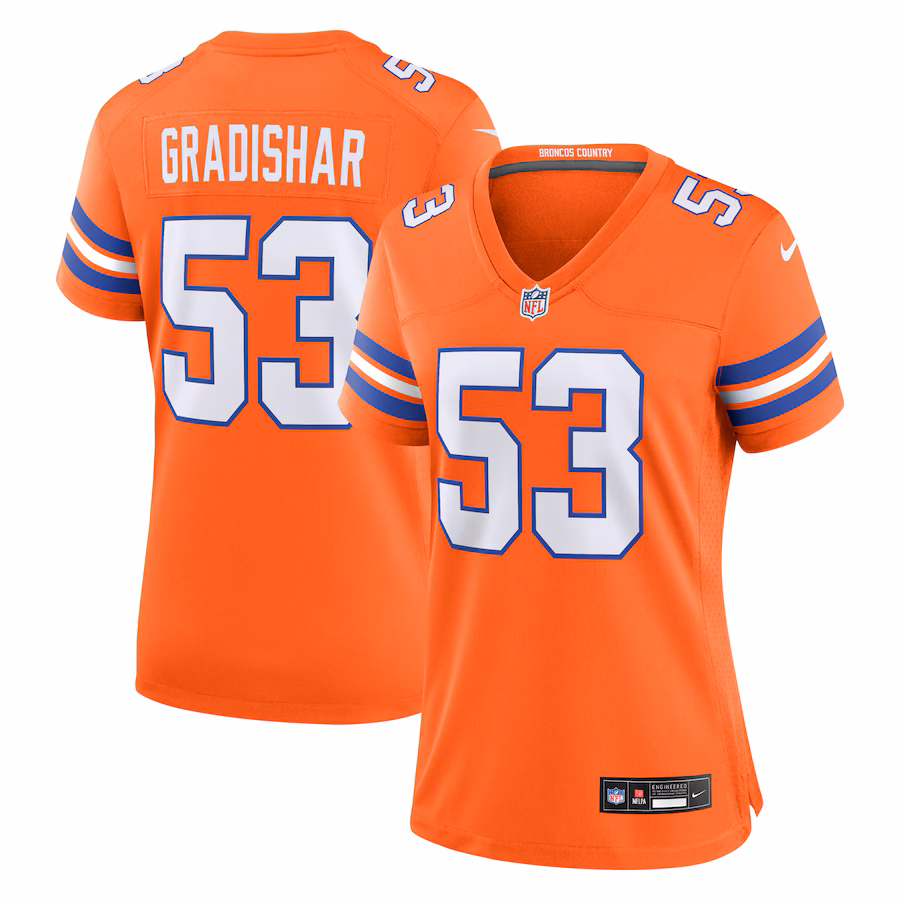 Women's Denver Broncos Randy Gradishar Nike Orange Mile High Collection 1977 Throwback Retired Player Game Jersey - Jersey