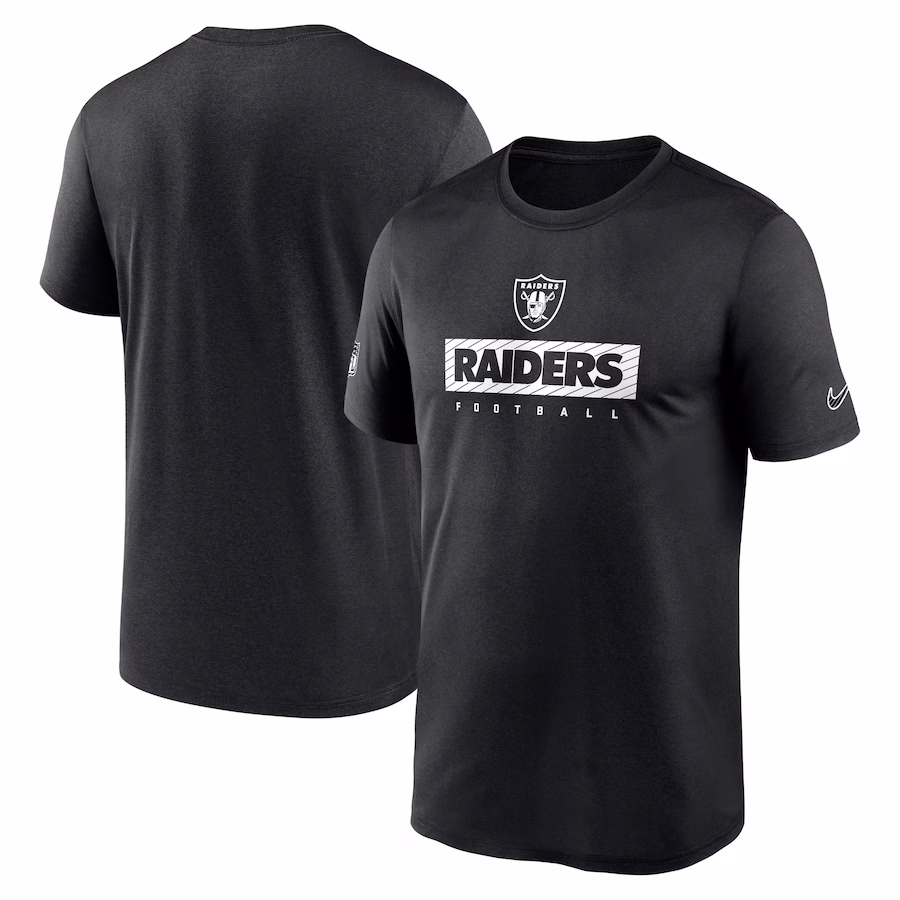 Men's Las Vegas Raiders Nike Black Sideline Legend Performance T-Shirt - Jersey
