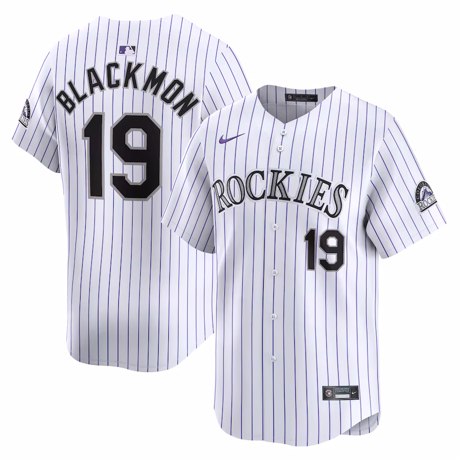 Youth Colorado Rockies Charlie Blackmon Nike White Home Limited Player Jersey - Jersey