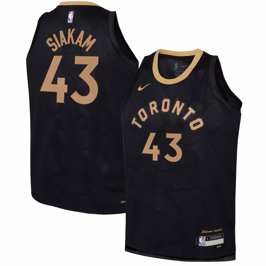 Youth Toronto Raptors Pascal Siakam Nike Black 2022/23 Swingman Jersey - City Edition - Jersey