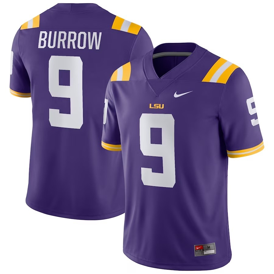 Joe Burrow LSU Tigers Nike Player Game Jersey - Purple - Jersey