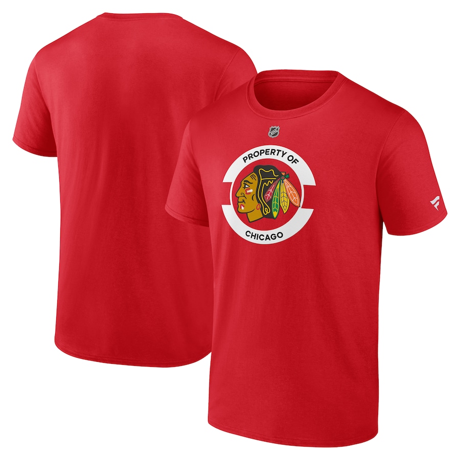 Men's Chicago Blackhawks Fanatics Red Authentic Pro Core Secondary T-Shirt - Jersey