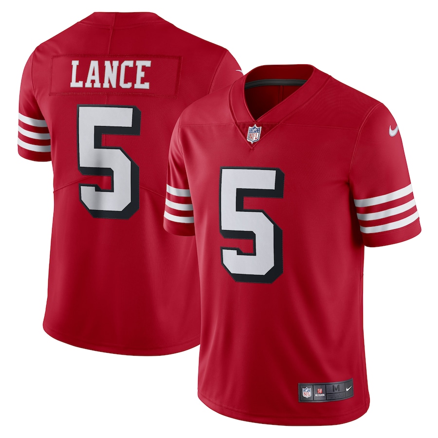 Men's San Francisco 49ers Trey Lance Nike Scarlet Alternate Vapor Limited Jersey - Jersey