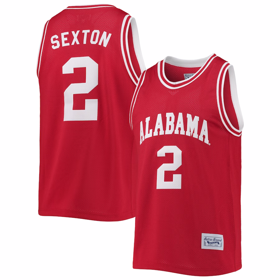 Collin Sexton Alabama Crimson Tide Original Retro Brand Commemorative Classic Basketball Jersey - Crimson - Jersey