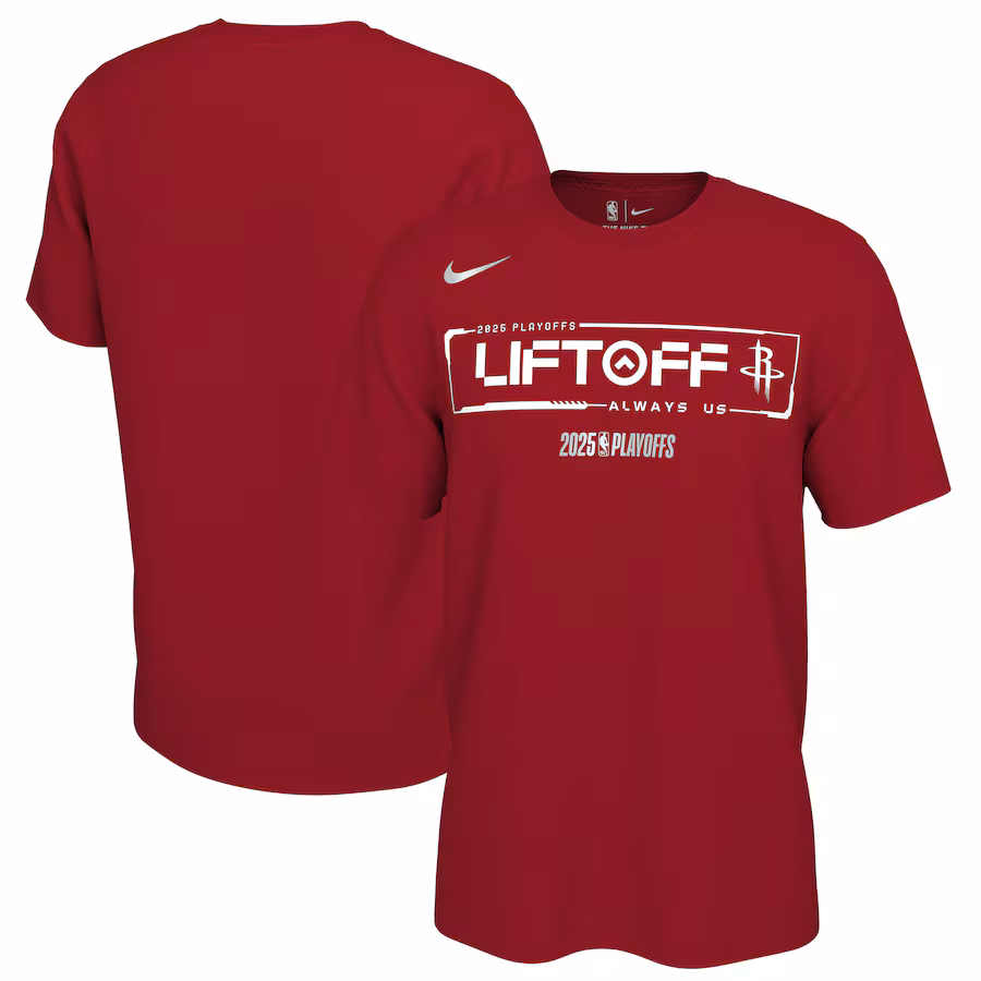 Unisex Houston Rockets Nike Red 2025 NBA Playoffs On-Court Mantra T-Shirt - Jersey