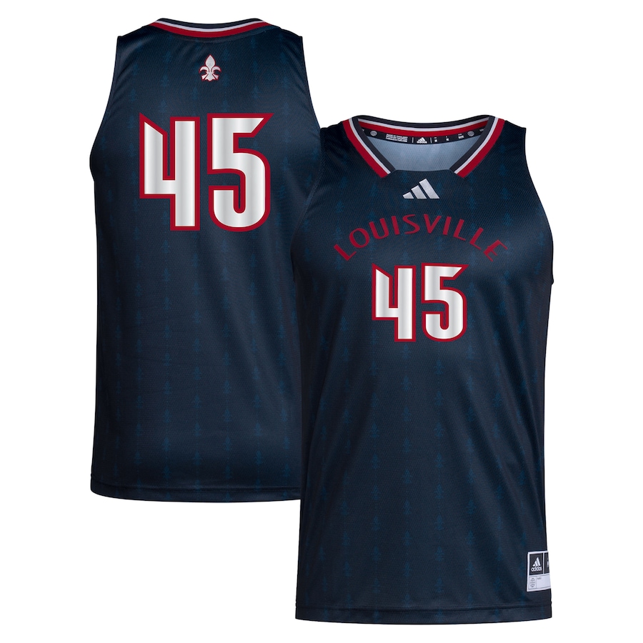 Men's adidas #45 Black Louisville Cardinals Swingman Jersey - Jersey