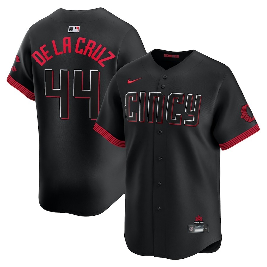 Men's Cincinnati Reds Elly De La Cruz Nike Black City Connect Limited Player Jersey - Jersey