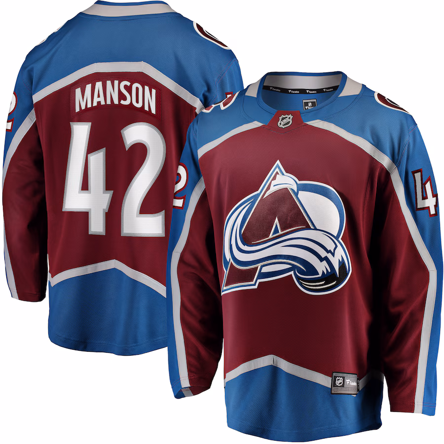 Men's Colorado Avalanche Josh Manson Fanatics Burgundy Home Breakaway Player Jersey - Jersey