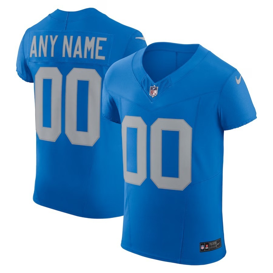 Men's Detroit Lions Nike Blue Alternate Vapor F.U.S.E. Elite Custom Jersey - Jersey
