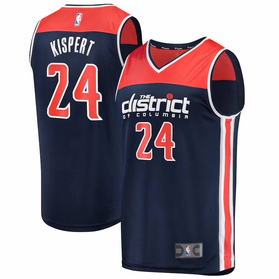 Men's Washington Wizards Corey Kispert Fanatics Navy Fast Break Replica Player Jersey - Statement Edition - Jersey