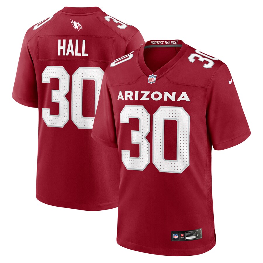 Men's Arizona Cardinals Darren Hall Nike Cardinal Team Game Jersey - Jersey