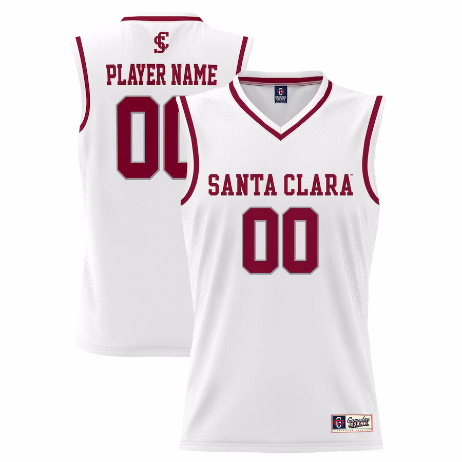 Santa Clara Broncos GameDay Greats Unisex NIL Pick-A-Player Lightweight Basketball Jersey - White - Jersey