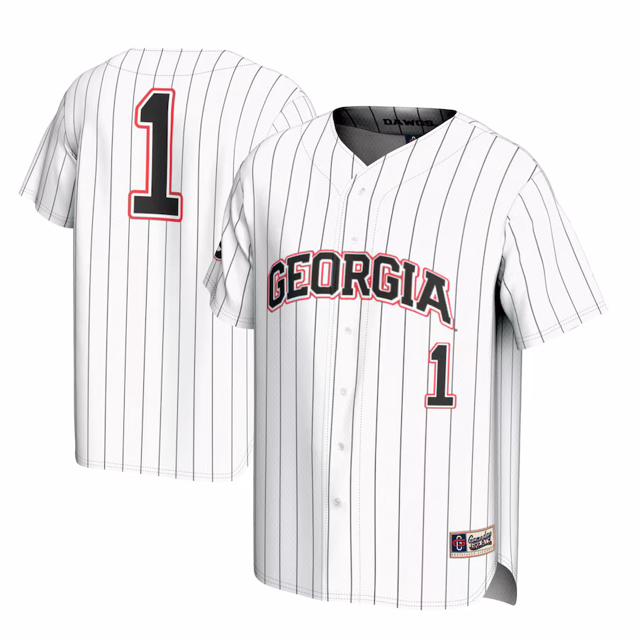 Youth GameDay Greats #1 White Georgia Bulldogs Lightweight Baseball Jersey - Jersey