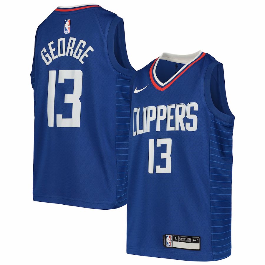 Youth LA Clippers Paul George Nike Royal Swingman Jersey - Icon Edition - Jersey