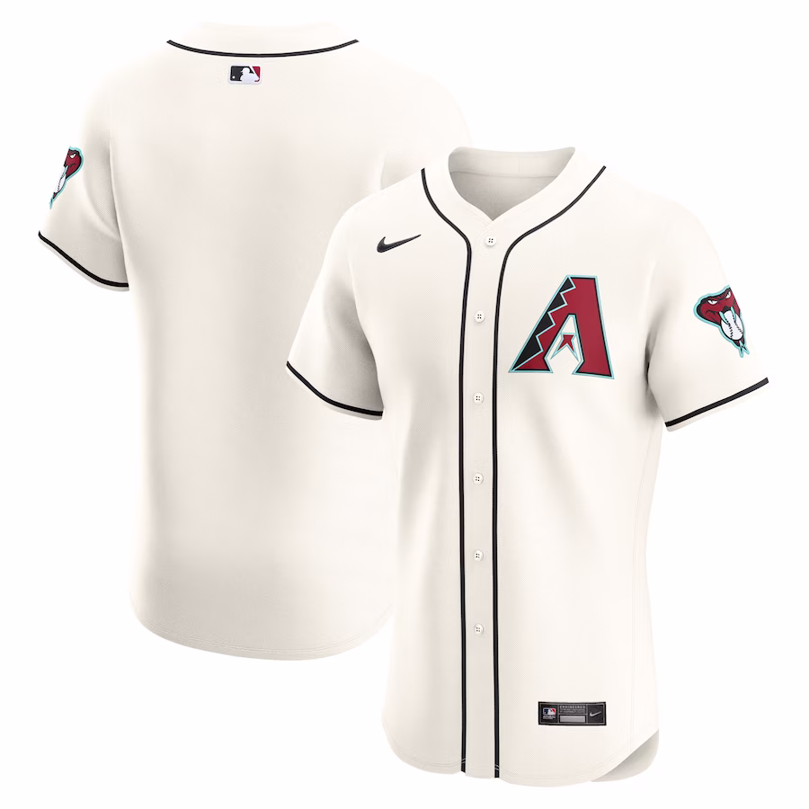 Men's Arizona Diamondbacks  Nike Cream Elite Jersey - Jersey