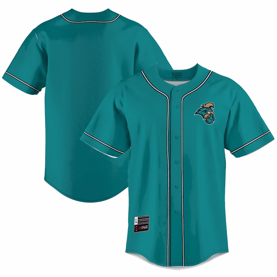 Coastal Carolina Chanticleers GameDay Greats  Lightweight Baseball Jersey - Teal - Jersey
