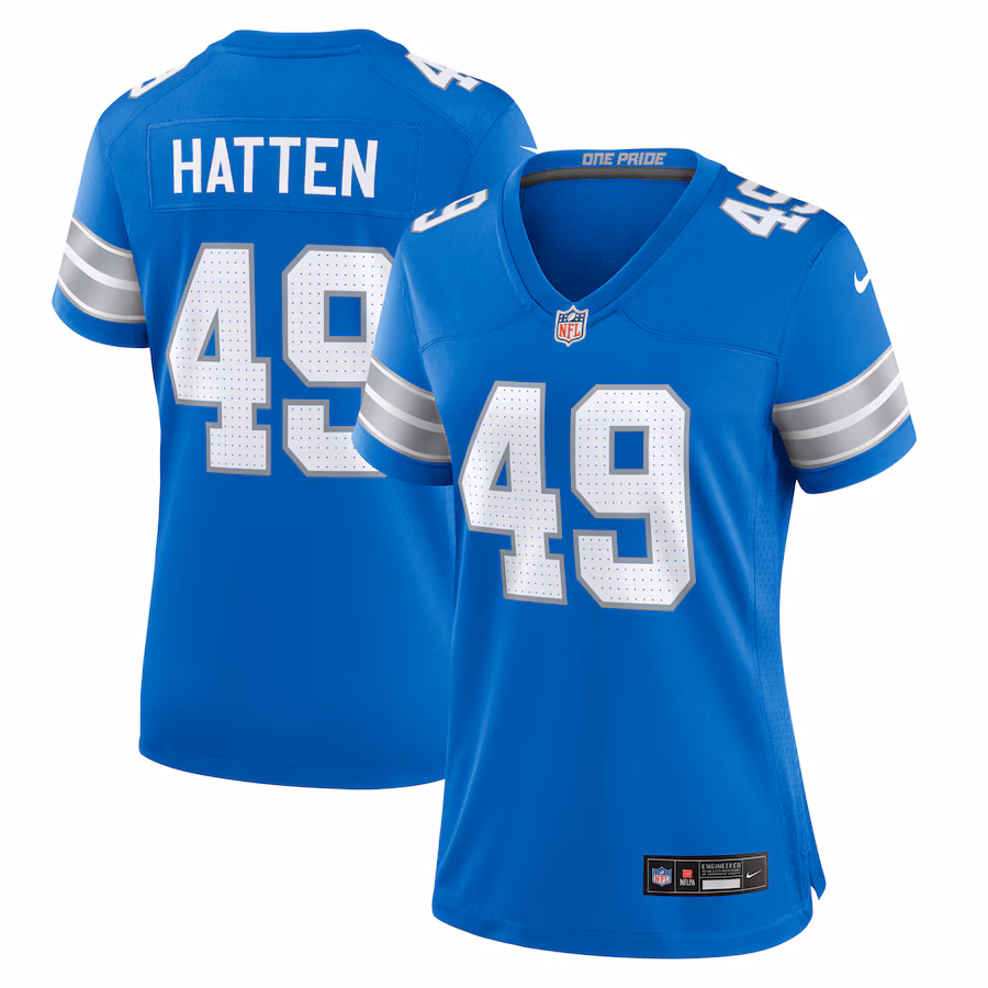 Women's Detroit Lions Hogan Hatten Nike  Blue Game Jersey - Jersey