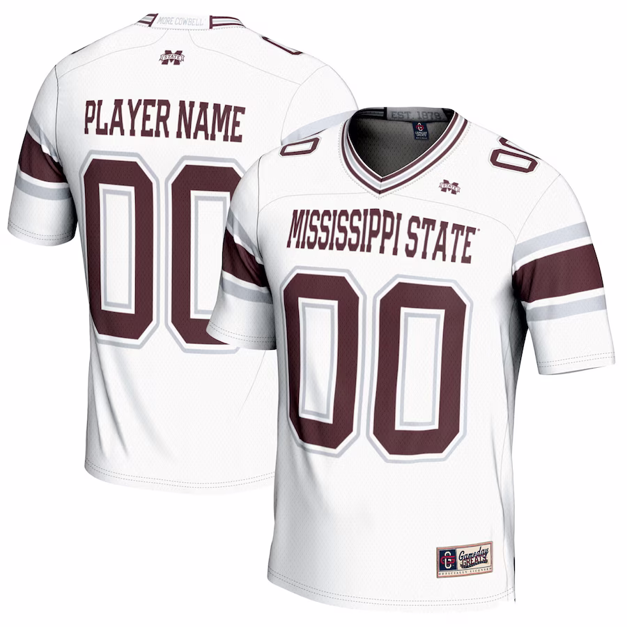 Mississippi State Bulldogs GameDay Greats Youth NIL Pick-A-Player Football Jersey - White - Jersey