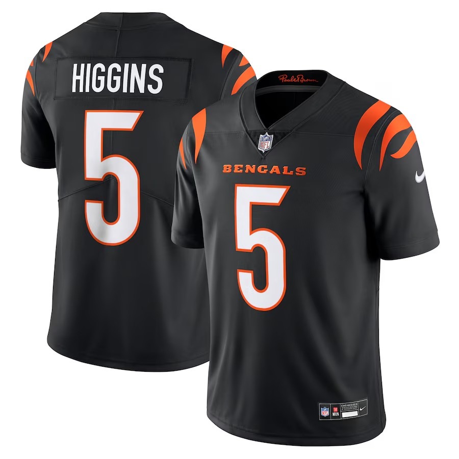 Men's Cincinnati Bengals Tee Higgins Nike Black  Vapor Untouchable Limited Jersey - Jersey