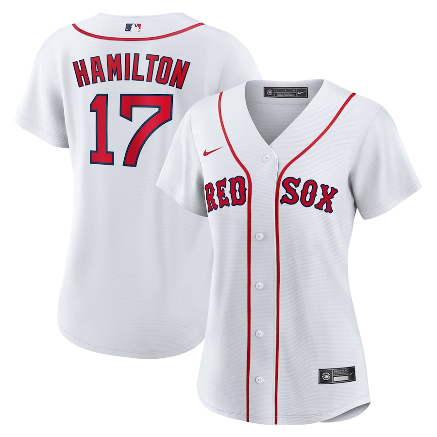 Women's Boston Red Sox David Hamilton Nike White Home Replica Jersey - Jersey