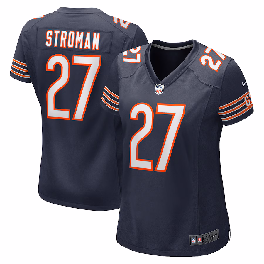 Women's Chicago Bears Greg Stroman Nike  Navy Team Game Jersey - Jersey