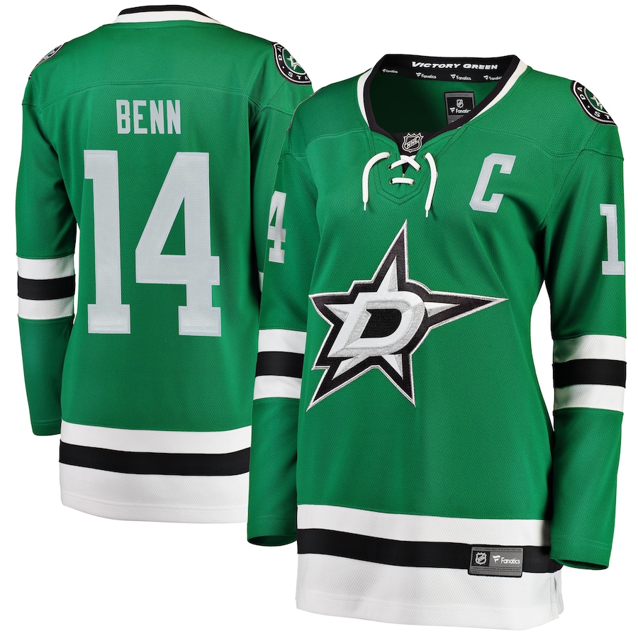 Women's Dallas Stars Jamie Benn Fanatics Branded Green Home Breakaway Player Jersey - Jersey