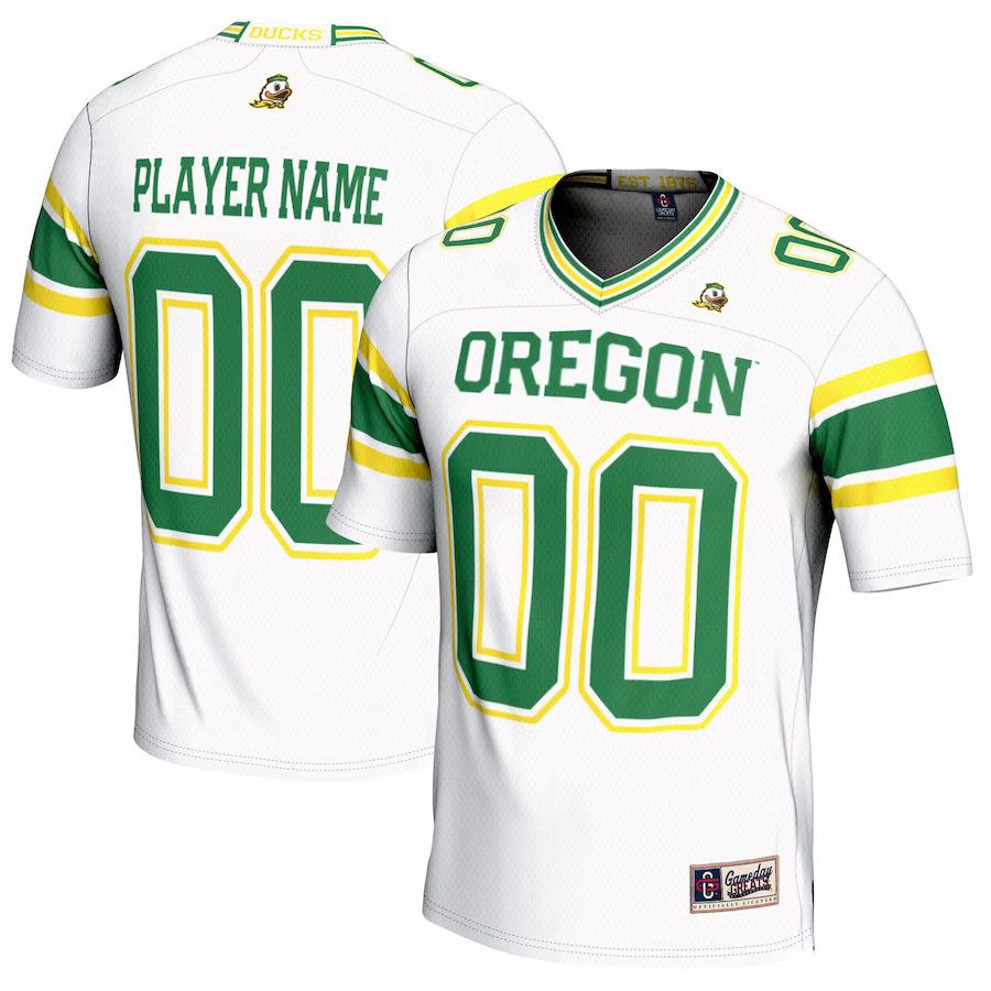 Oregon Ducks GameDay Greats NIL Pick-A-Player Football Jersey - White - Jersey