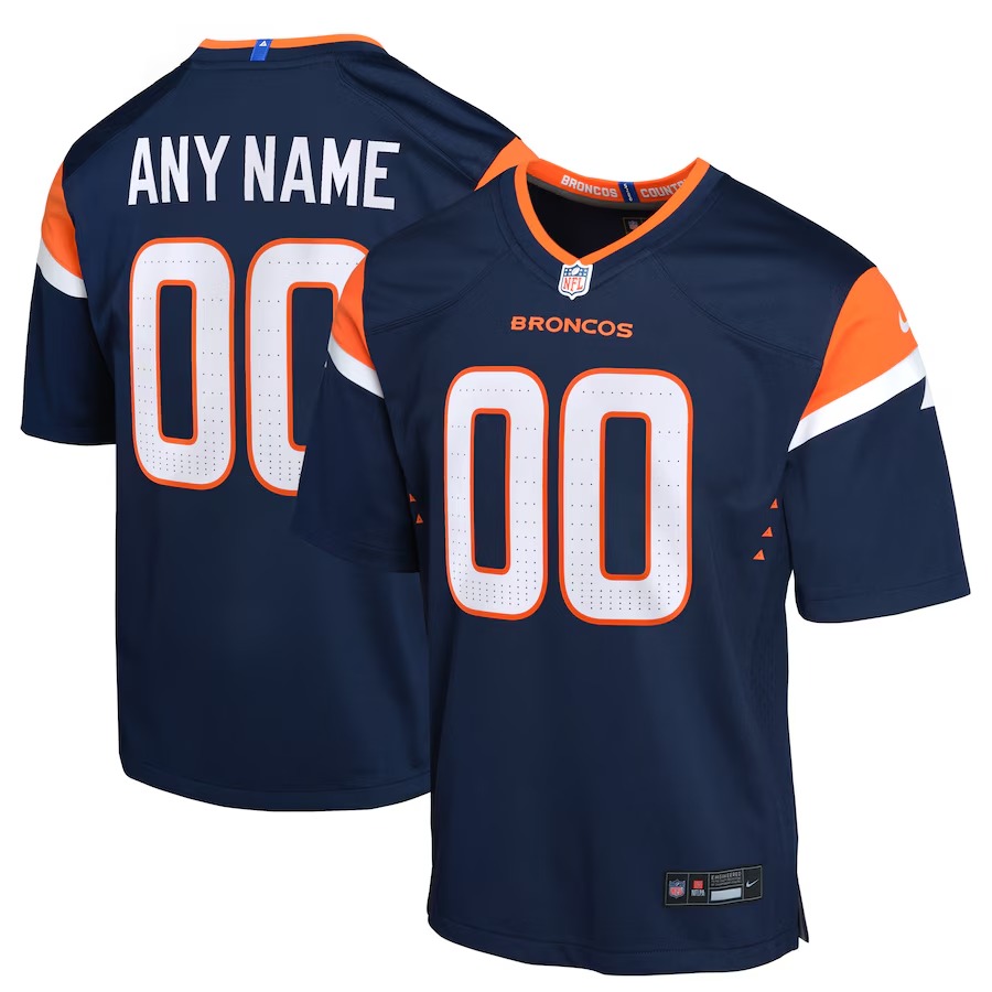 Youth Denver Broncos  Nike Navy Alternate Mile High Collection Custom Game Jersey - Jersey